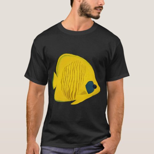 Semilarvatus Butterfly Blue Cheeked Butterfly Fish T-Shirt