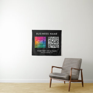Seminar Party Event QR Code Logo Black Backdrop