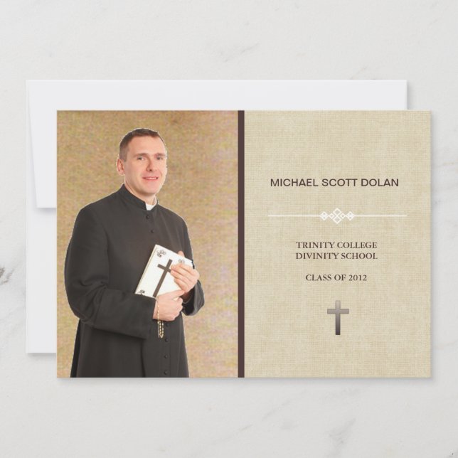 Seminary Graduation Custom Photo Announcement (Front)