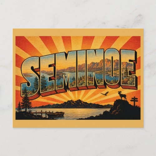 Seminoe State Park WY Reservoir Granite Mountains Postcard