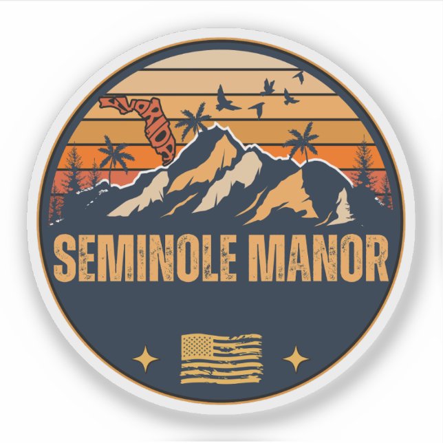 Seminole Manor, Florida  Sticker (Front)