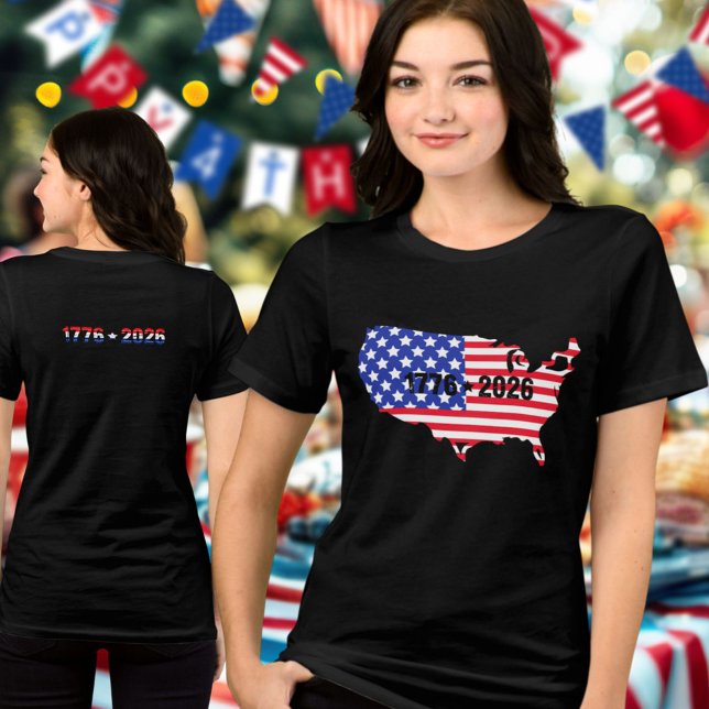 Semiquincentennial 1776 to 2026 USA Flag Tri-Blend Shirt (Creator Uploaded)