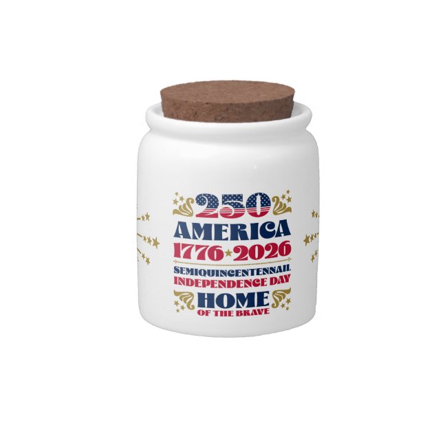 Semiquincentennial 250 America 2026 Candy Jar (Front)