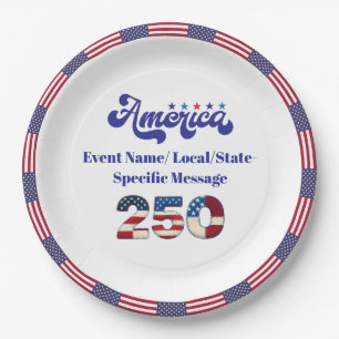 Semiquincentennial 4th of July Celebration Paper Plates