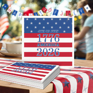 Semiquincentennial America 1776 2026 4th Of July Napkins