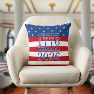 Semiquincentennial America 1776 2026 4th Of July Throw Pillow