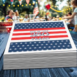 Semiquincentennial Navy Stars & Stripes 250 Years Napkins