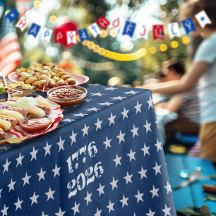 Semiquincentennial Spangled Stars 1776 2026 Tablecloth