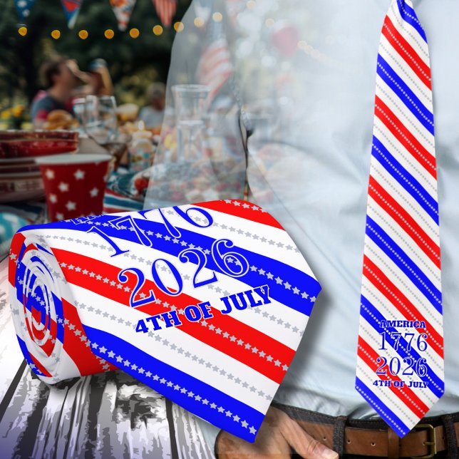 Semiquincentennial Stars & Stripes 1776-2026 Neck Tie (Creator Uploaded)
