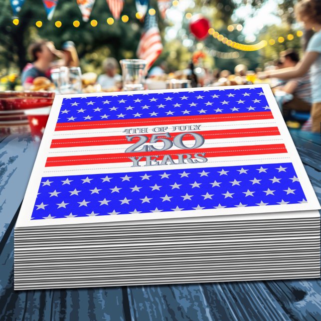 Semiquincentennial Stars & Stripes 250 Years Napkins (Creator Uploaded)