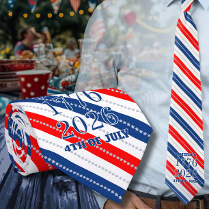Semiquincentennial Stars & Stripes 250th 1776 2026 Neck Tie