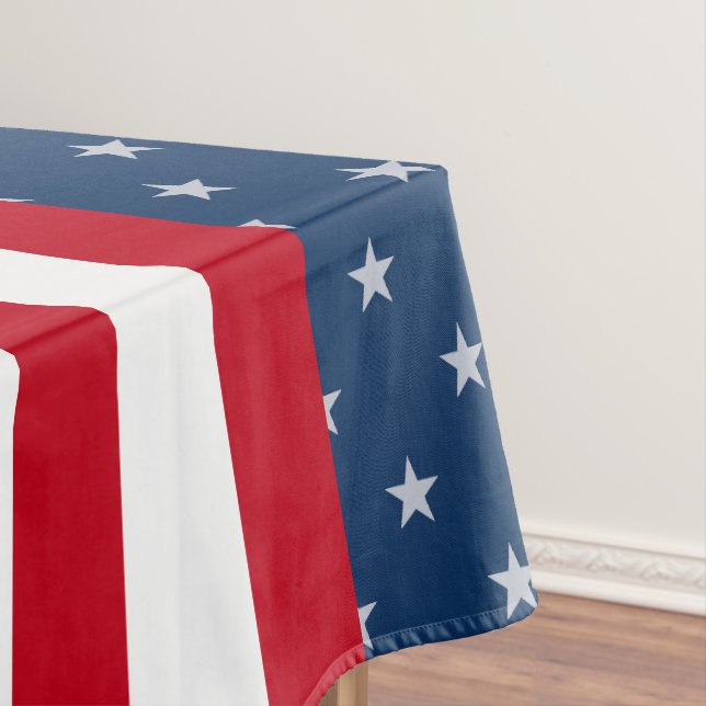 Semiquincentennial Stars & Stripes Celebration Tablecloth (In Situ)