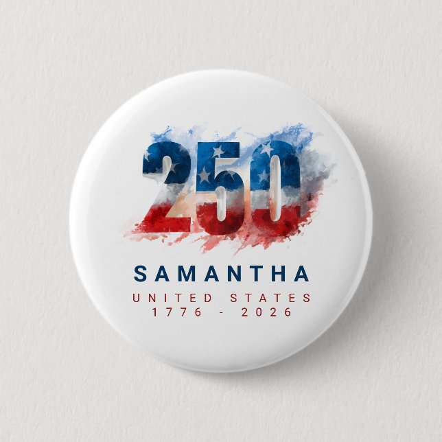 Semiquincentennial USA America's 250th Anniversary Button (Front)