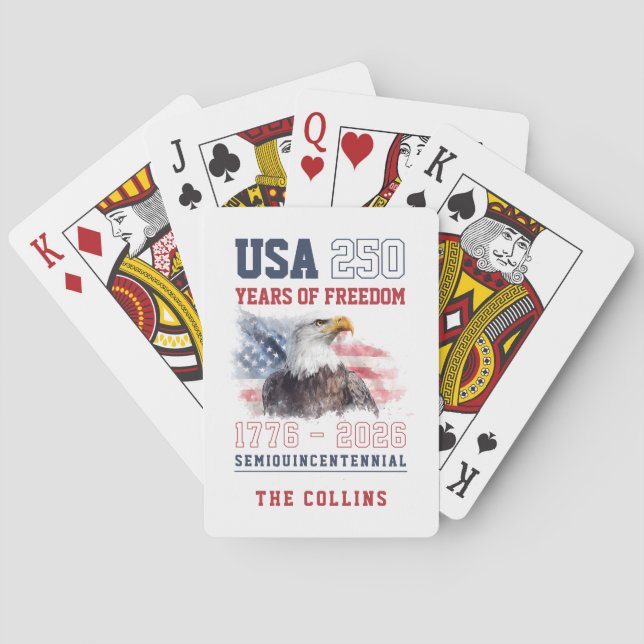 Semiquincentennial USA America's 250th Anniversary Poker Cards (Back)