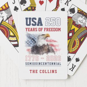Semiquincentennial USA America's 250th Anniversary Poker Cards