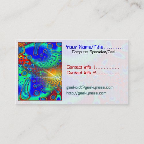 SemiSonic 3D Dichroic Glass Tech Geek Computer Business Card