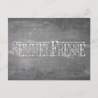 Semmelfresse - weiß holiday postcard