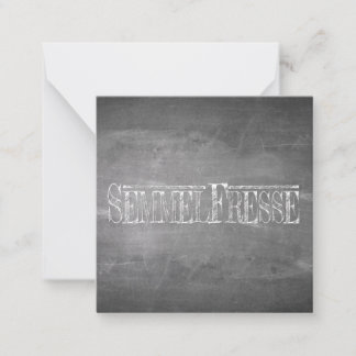 Semmelfresse - weiß note card