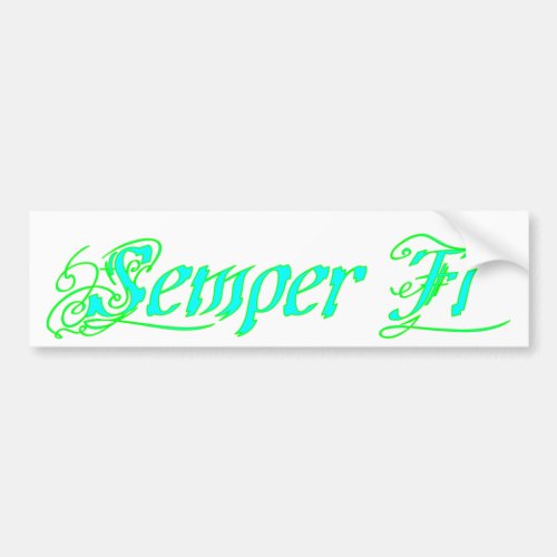 Semper Fi Bumper Sticker