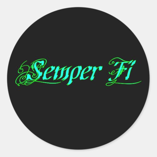 Semper Fi Classic Round Sticker