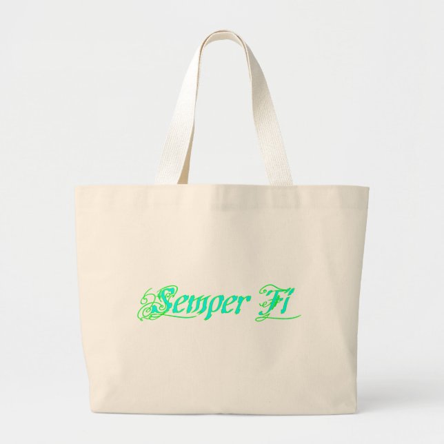 Semper Fi Large Tote Bag (Front)