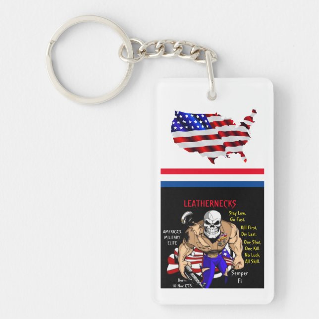 Semper Fi / Leathernecks Keychain (Front)