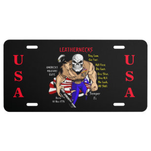 Semper Fi / Leathernecks License Plate