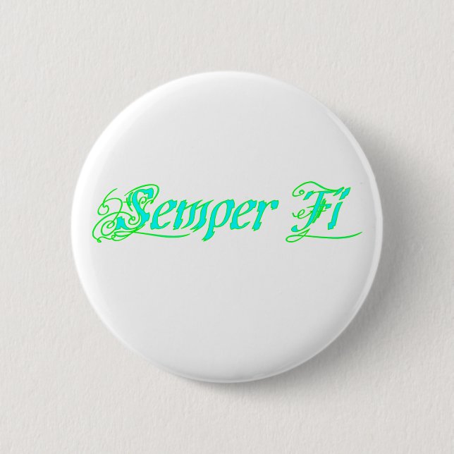 Semper Fi Pinback Button (Front)