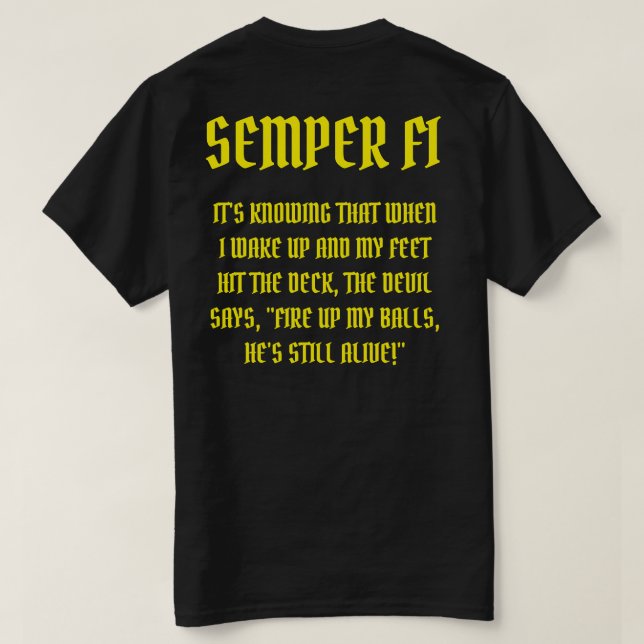 SEMPER FI T-Shirt (Design Back)