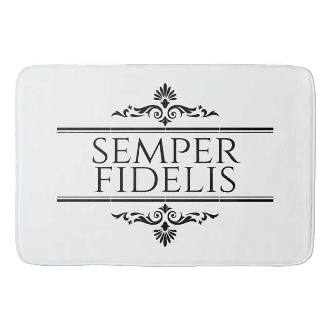 Semper Fidelis Bath Mat (Front)