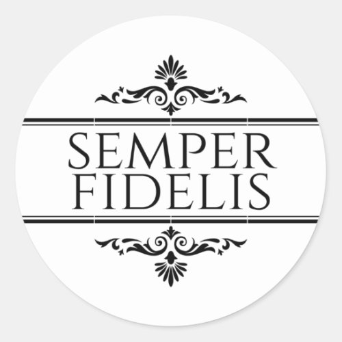 Semper Fidelis Classic Round Sticker