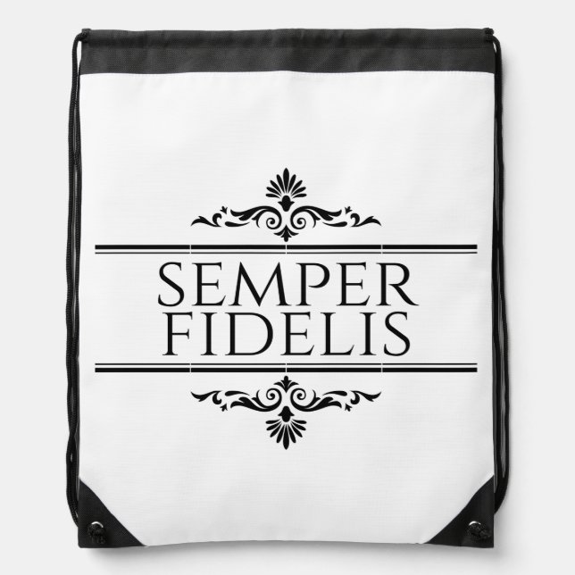 Semper Fidelis Drawstring Bag (Front)
