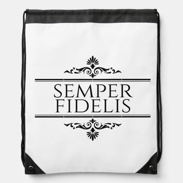 Semper Fidelis Drawstring Bag (Front)
