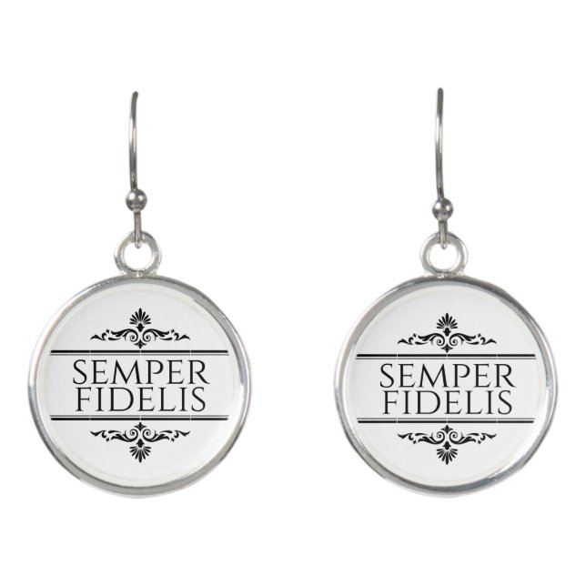 Semper Fidelis Earrings (Front)