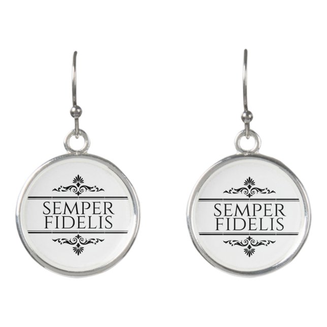Semper Fidelis Earrings (Front)