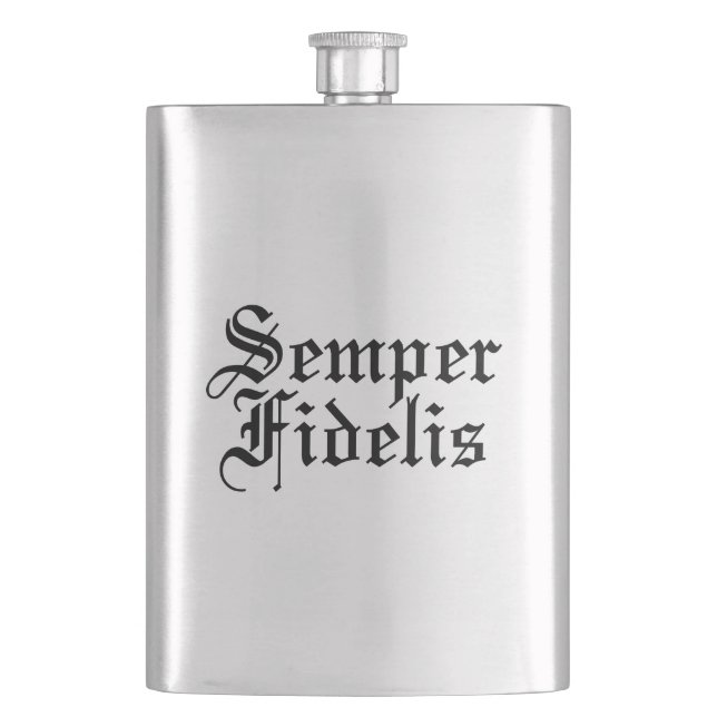 Semper Fidelis Flask (Front)