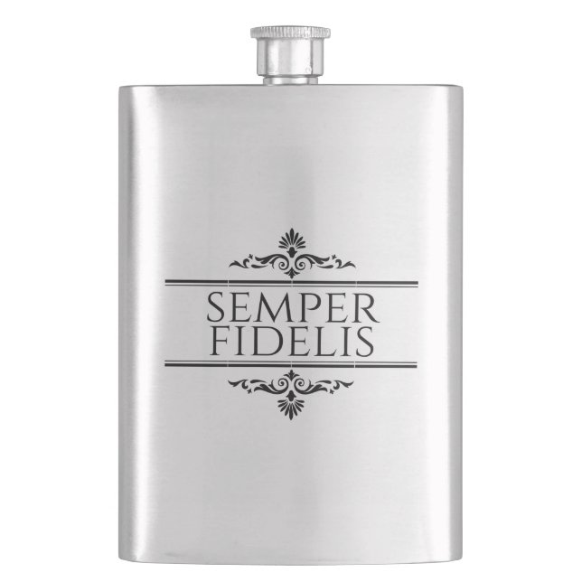 Semper Fidelis Flask (Front)
