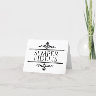 Semper Fidelis Letterpress Thank You Card