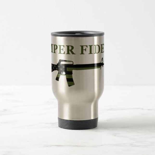 Semper Fidelis M16 Travel Mug Subdued (Center)
