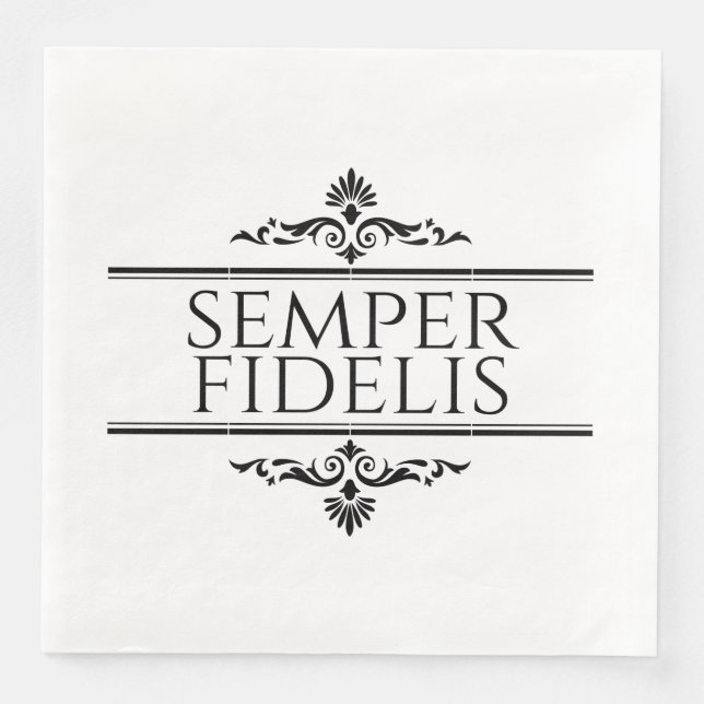 Semper Fidelis Paper Dinner Napkins (Front)