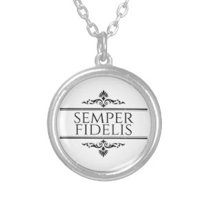 Semper Fidelis Silver Plated Necklace
