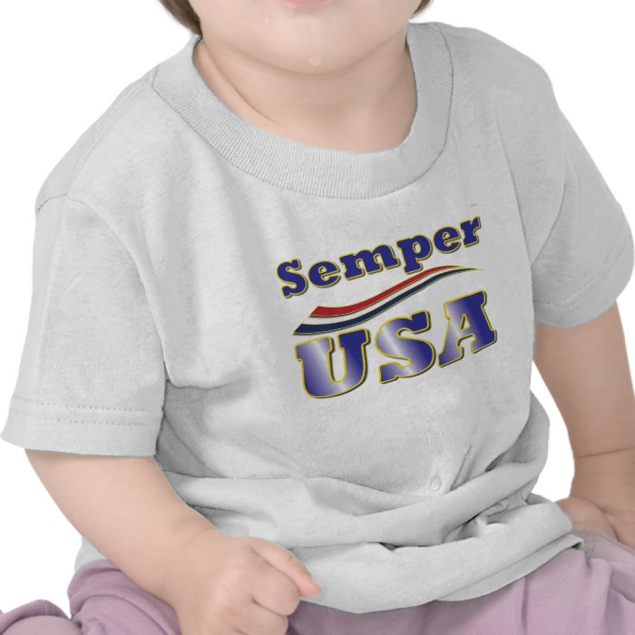 Semper USA Tee America Stripes T Shirts for Kids 