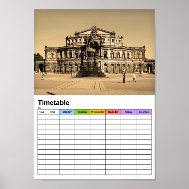 Semperoper in Dresden / Timetable Poster (Front)
