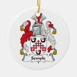 Semple Family Crest Ceramic Ornament