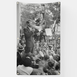 Sen. Robert Kennedy Campaigning for US President Banner