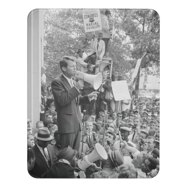 Sen. Robert Kennedy Campaigning for US President   Door Sign (Contemporary Vert)