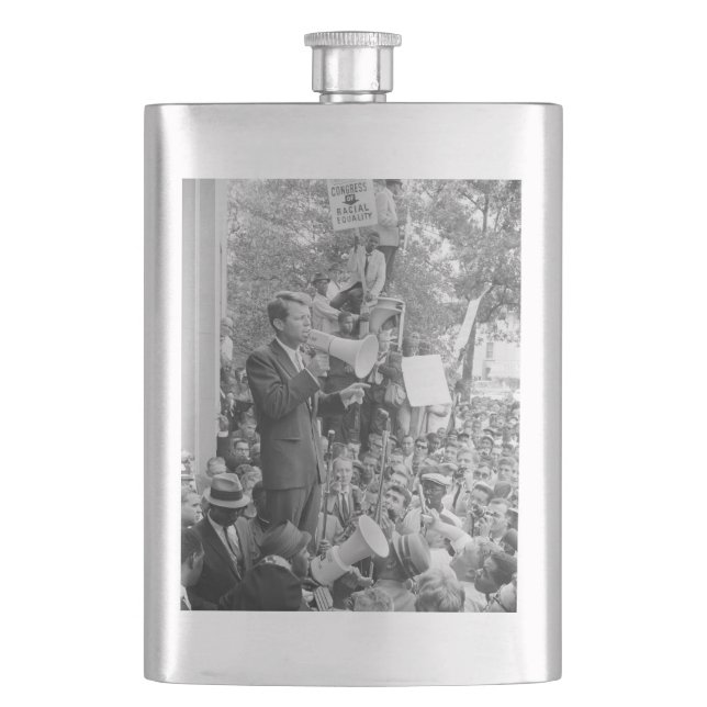 Sen. Robert Kennedy Campaigning for US President   Flask (Front)