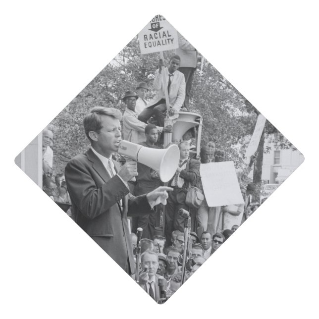Sen. Robert Kennedy Campaigning for US President   Graduation Cap Topper (Front)