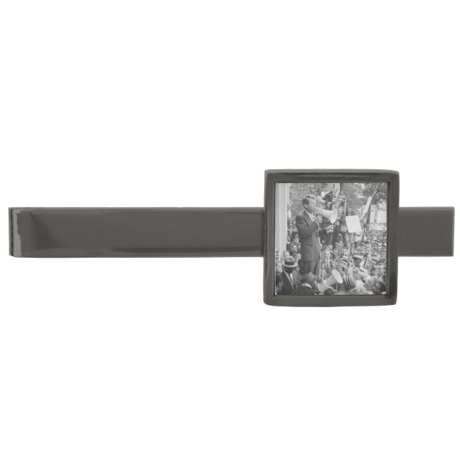 Sen. Robert Kennedy Campaigning for US President   Gunmetal Finish Tie Bar (Front)