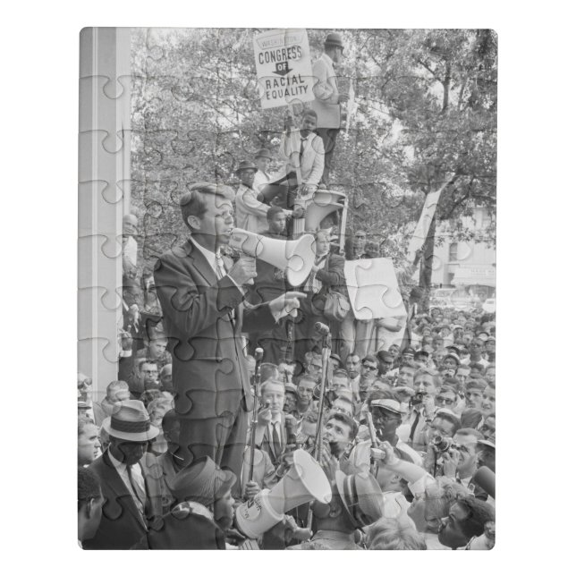 Sen. Robert Kennedy Campaigning for US President   Jigsaw Puzzle (Puzzle Vertical)